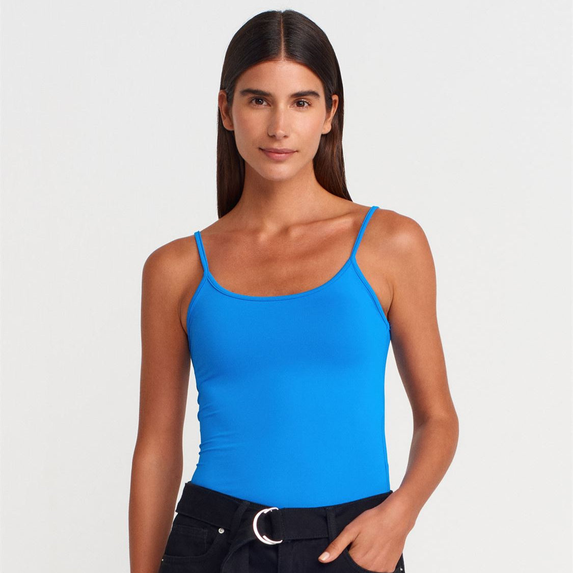 İnce Askılı Polimaid Top Ekru