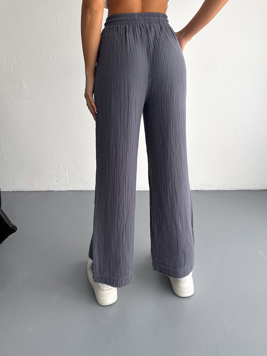 Müslin Kumaş Pantolon Bol Paça