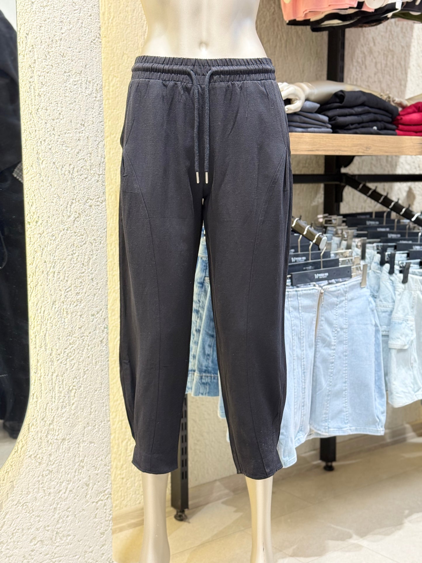 Pile Paça Keten Pantolon