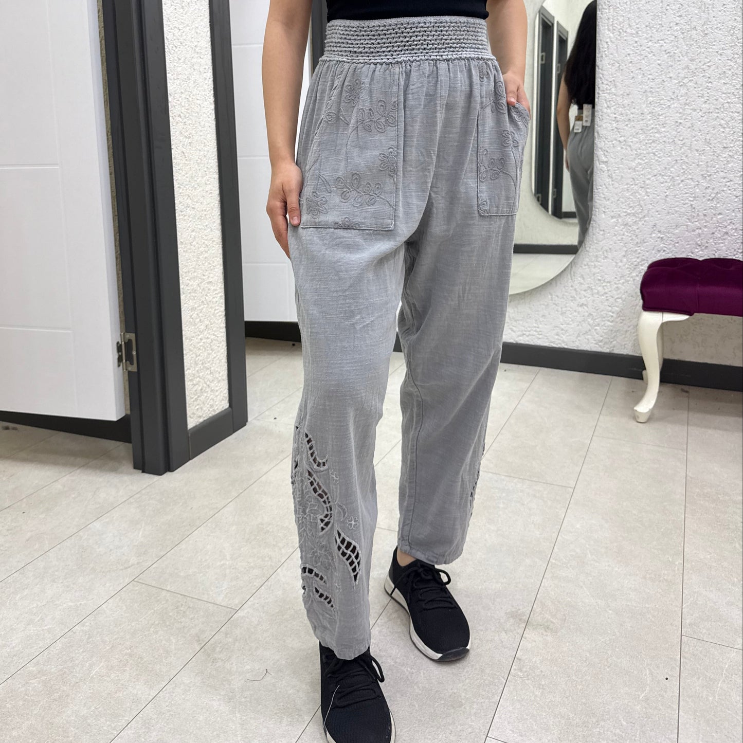 “Efil Ruh" Paça Lazer Nakışlı Bodrum Keteni