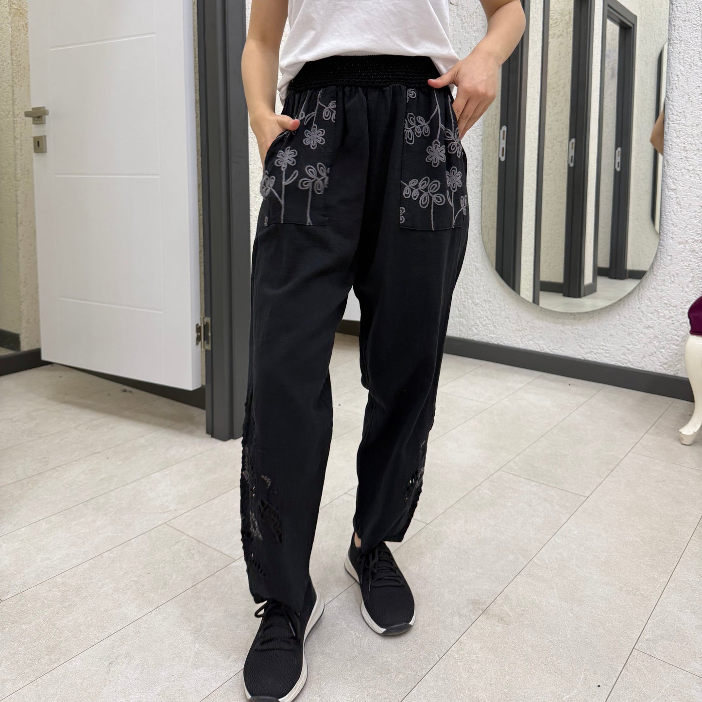 “Efil Ruh" Paça Lazer Nakışlı Bodrum Keteni