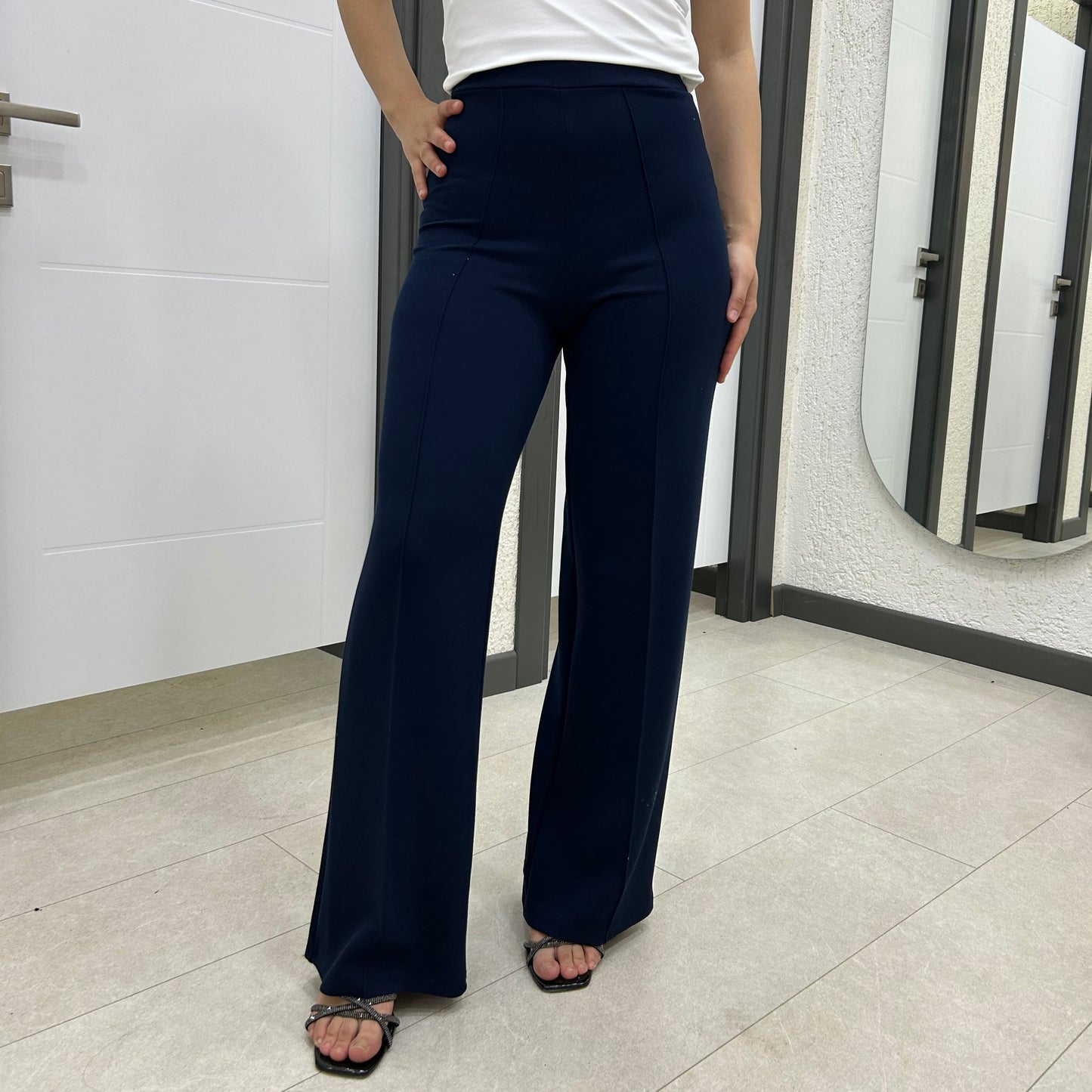 Modal Kumaş Boru Paça Çimalı Pamuklu Pantolon