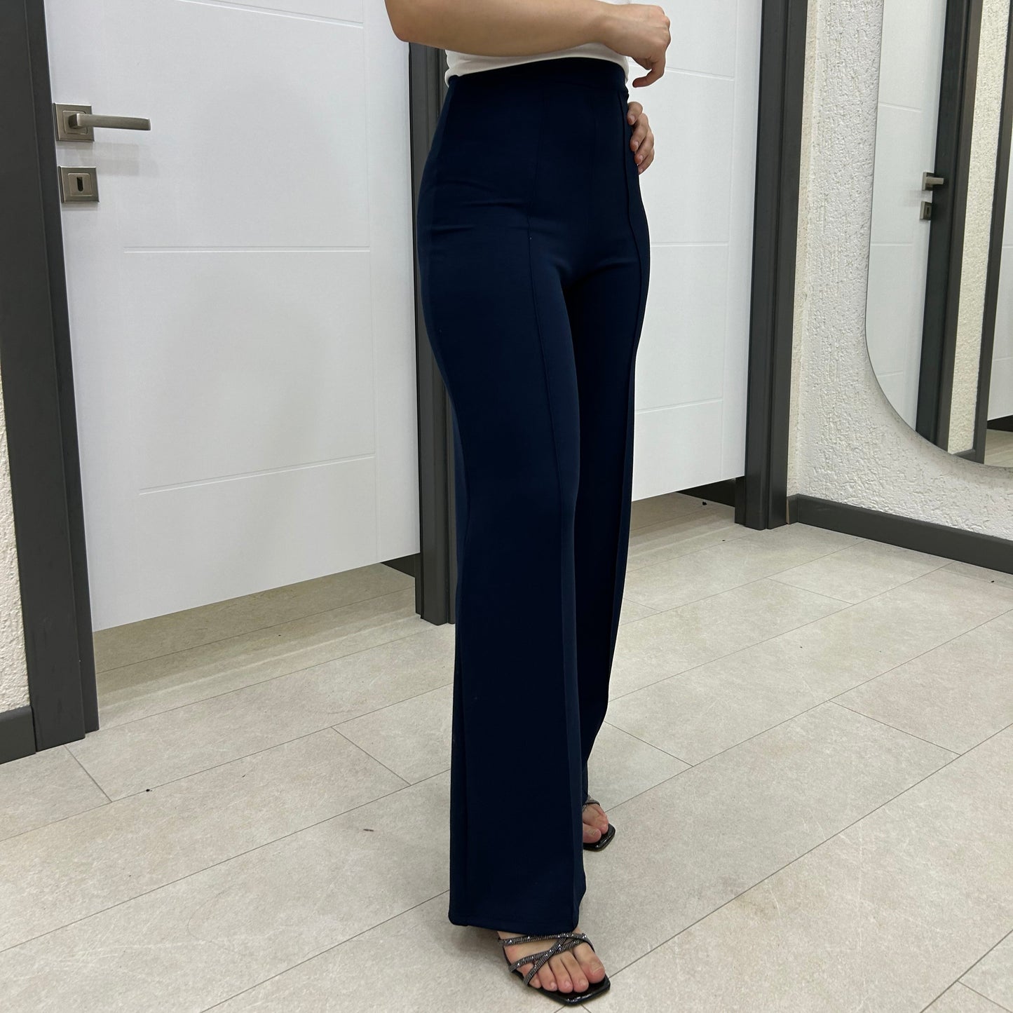 Modal Kumaş Boru Paça Çimalı Pamuklu Pantolon