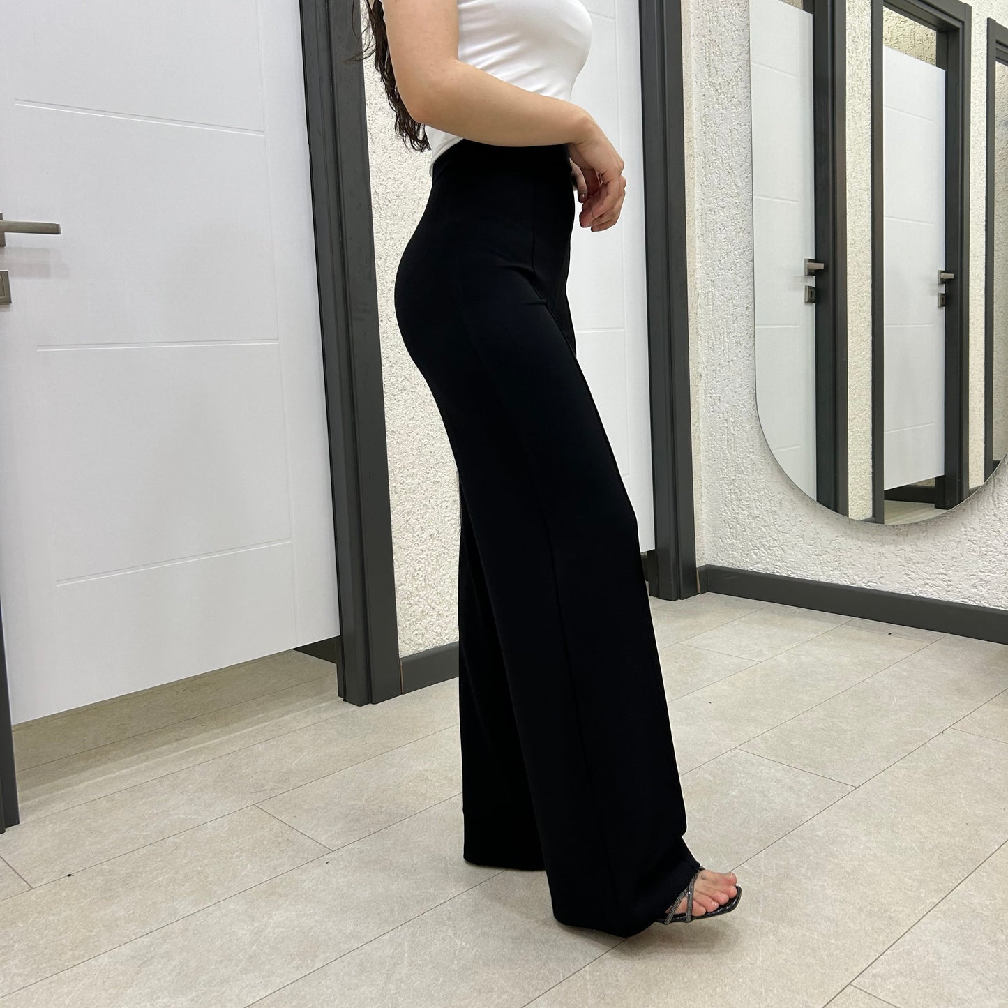 Modal Kumaş Boru Paça Çimalı Pamuklu Pantolon